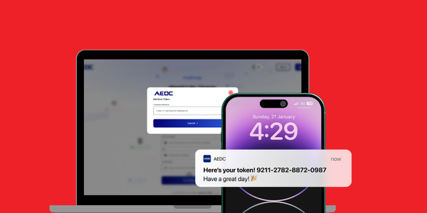 Token notification on smartphone and laptop.