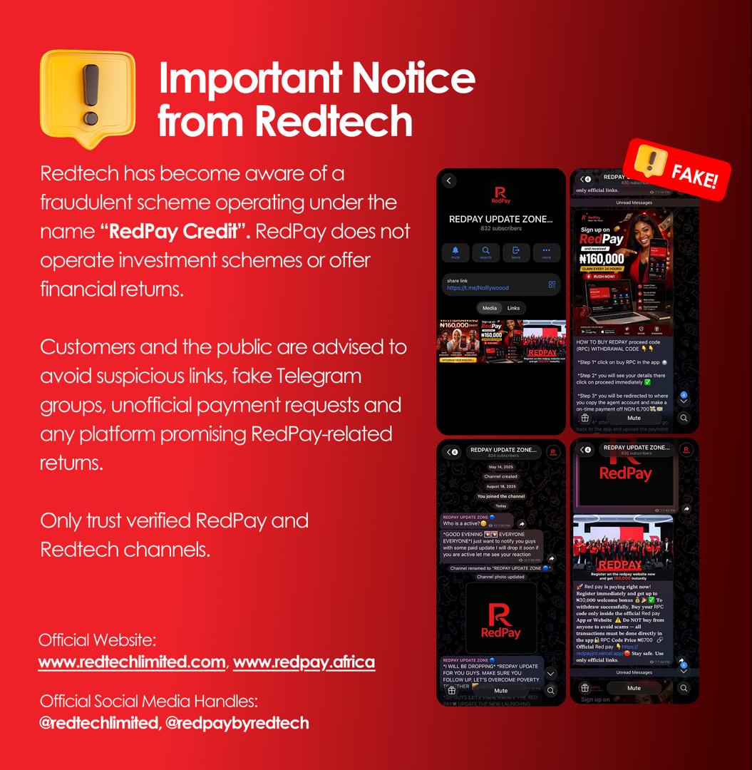 Redtech Notice